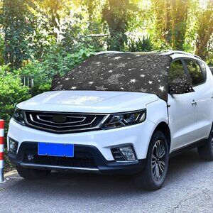 Space Galaxy Car Windshield Cover for Ice and Snow